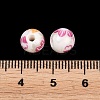 Floral Printed Porcelain Beads PORC-Q199-8mm-12-3
