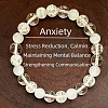 Round Natural Quartz Crystal & Glass Beads Stretch Bracelets for Girl Women FS-WGE0C43-07-1