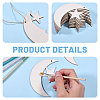 40 Bags 2 Styles Moon & Star Unfinished Blank Wooden Pendants Set for Painting Arts HJEW-CA0001-75-4