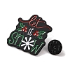 Christmas Theme Word Let it Snow Enamel Pins JEWB-M043-07D-3