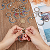 20Pcs 10 Style Tibetan Style Gemstone Bead Shoe Charms HJEW-AB00708-3