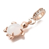 Rack Plating Alloy Rhinestone European Dangle Charms FIND-H005-45KCG-03-2