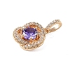 Brass Micro Pave Cubic Zirconia Pendants KK-E795-16KCG-2