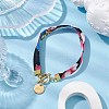 Ethnic Style Polyester Flower Printed Ribbon Bracelets BJEW-JB10495-01-2