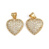 Brass Micro Pave Cubic Zirconia Pendants ZIRC-I367-07G-10-1