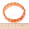 Dyed & Heated Natural Carnelian Faceted Beaded Stretch Bracelets for Women BJEW-K251-07P-5