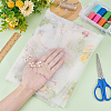 Flower Pattern Embroidered Polyester Tulle Lace Fabric DIY-WH0409-67-3