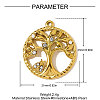 304 Stainless Steel Rhinestone Pendants STAS-OY009-92G-2