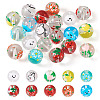 20Pcs 10 Colors Transparent Glass Beads LAMP-TA0001-08-1