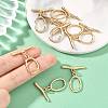 SHEGRACE Brass Toggle Clasps XGRQ58378-790G-4
