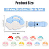 22Pcs 11 Colors Cloud & Rainbow Food Grade Eco-Friendly Silicone Focal Beads SIL-CA0002-94-2