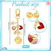 4Pcs Alloy Enamel Pendants KEYC-PH01587-2