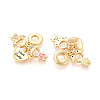 Brass Micro Pave Cubic Zirconia Pendants X1-KK-N271-16G-2