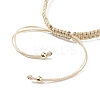 Half Finished Polyester Braided Pearl Bracelet AJEW-JB01128-02-4