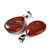 Teardrop Natural Red Jasper Pendants G-Q368-27-2