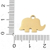 Ion Plating(IP) 304 Stainless Steel Enamel Charms FIND-Q111-02G-04-3