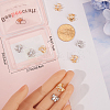 12Pcs 2 Colors Brass with Glass Rhinestone Charms KK-BBC0013-92-3
