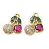 Brass Micro Pave Cubic Zirconia Pendants KK-P290-02B-G01-1
