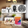 PET Hollow Out Drawing Painting Stencils DIY-WH0403-182-2