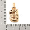 Brass Micro Pave Clear Cubic Zirconia Pendants KK-B099-01G-B-3