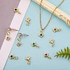 16Pcs 8 Colors Brass Micro Pave Cubic Zirconia Pendants KK-SZ0003-92-6