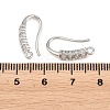 Brass Rhinestone Earring Hooks KK-C261-01D-P-3