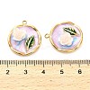 304 Stainless Steel Enamel Pendants STAS-B084-12G-01-3