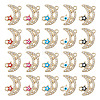 20Pcs 5 Colors Moon Alloy Enamel Connector Charms FIND-TA0002-19-1
