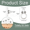 50Sets Ring Tibetan Style Alloy Toggle Clasps FIND-YW0009-76-2