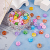 90Pcs 9 Colors Transparent Crackle Acrylic Beads MACR-TA0001-28-4