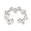 Non-Tarnish 304 Stainless Steel Oval Wrap Open Cuff Ring for Women RJEW-E063-15P-01-3