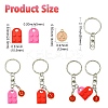 DIY Flat Round with Letter A~Z Alloy Enamel Pendant Keychain Making Kits DIY-CJ0002-77-2