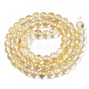 Transparent Spray Painted Glass Bead Strands GLAA-N035-03B-B08-2
