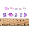 126Pcs 8 Styles Electroplate Transparent Glass Bead GLAA-FS0002-50-5