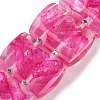 Epoxy Resin Dyed Natural Imperial Jasper Flat Rectangle Beaded Stretch Bracelets for Women BJEW-G698-02A-2