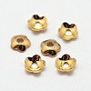 5-Petal Flower Brass Bead Caps KK-O093-04-NR-1