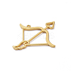 Zinc Alloy Open Back Bezel Pendants PALLOY-X0037-54G-3