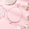 Natural Mixed Stone & Quartz Crystal Round Beaded Necklaces NJEW-JN05302-02-1