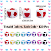 960Pcs 8 Colors Opaque Acrylic Beads OACR-SC0002-59-2