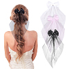 SUPERFINDINGS 3Pcs 3 Colors Polyester Mesh Big Bowknot Hair Barrettes OHAR-FH0001-14-8