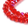 Electroplate Glass Beads Strands EGLA-A034-T6mm-L09-3