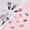 120Pcs 12 Styles Bowknot Resin Cabochons MRMJ-OC0002-90-4