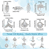 40Pcs 10 Style Alloy Crystal Rhinestone Pendants ALRI-SC0001-36-2