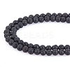 Synthetic Lava Rock Beads Strands X-G-S277-6mm-01-4