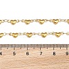 304 Stainless Steel Heart Link Bracelets BJEW-M121-03G-3