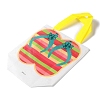 Summer Beach Theme Printed Flip Flops Non-Woven Reusable Folding Gift Bags with Handle ABAG-F009-E02-2