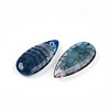 Natural Dragon Veins Agate Pendants G-N0325-16E-2