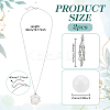 2Pcs Brass Macrame Pouch Natural Quartz Crystal Round Inside Pendant Necklaces NJEW-PH01599-2