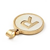 PVD Vacuum Plating 304 Stainless Steel with White Shell Pendants STAS-G268-01R-G-3