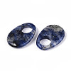 Natural Sodalite Large Hole Pendants G-N348-06B-10-2